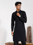 Vastramay Men's Black Cotton Kurta